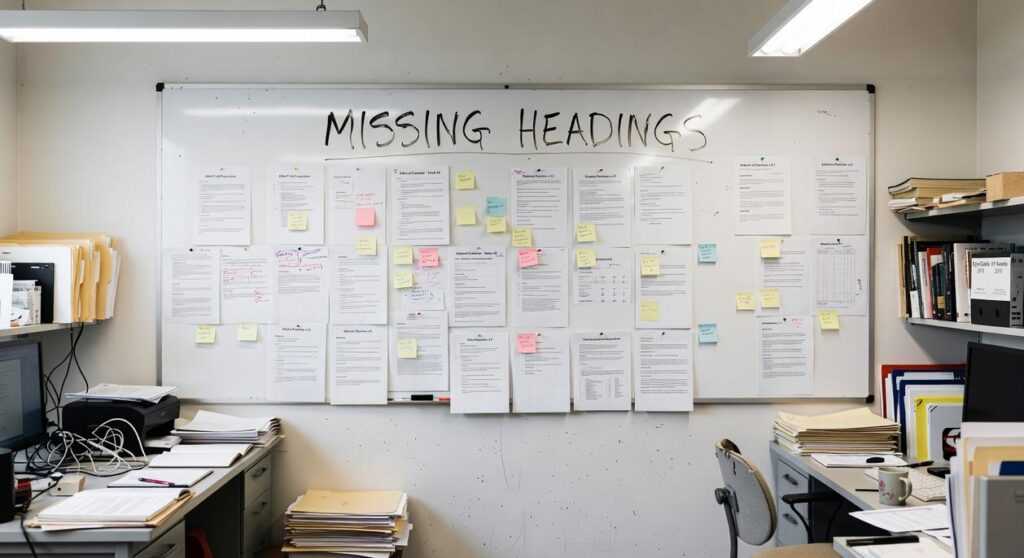 Missing Headings
