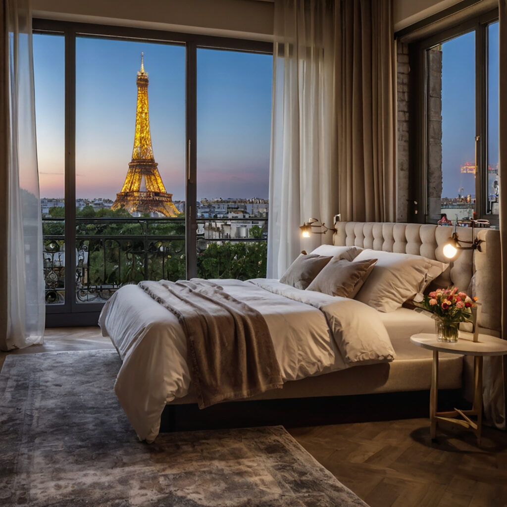 chic-bedroom-with-stunning-view-eiffel-tower